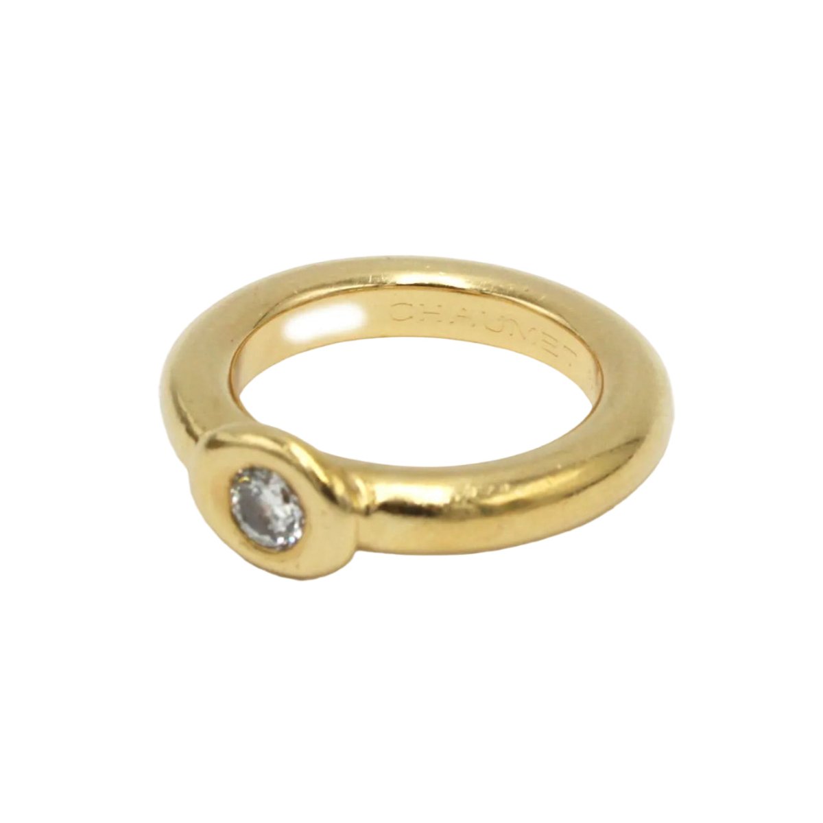 Bague Solitaire CHAUMET en or jaune et diamant - Castafiore