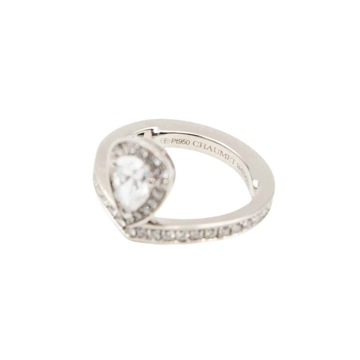 Bague Solitaire CHAUMET "Joséphine Aigrette" en platine et diamants - Castafiore