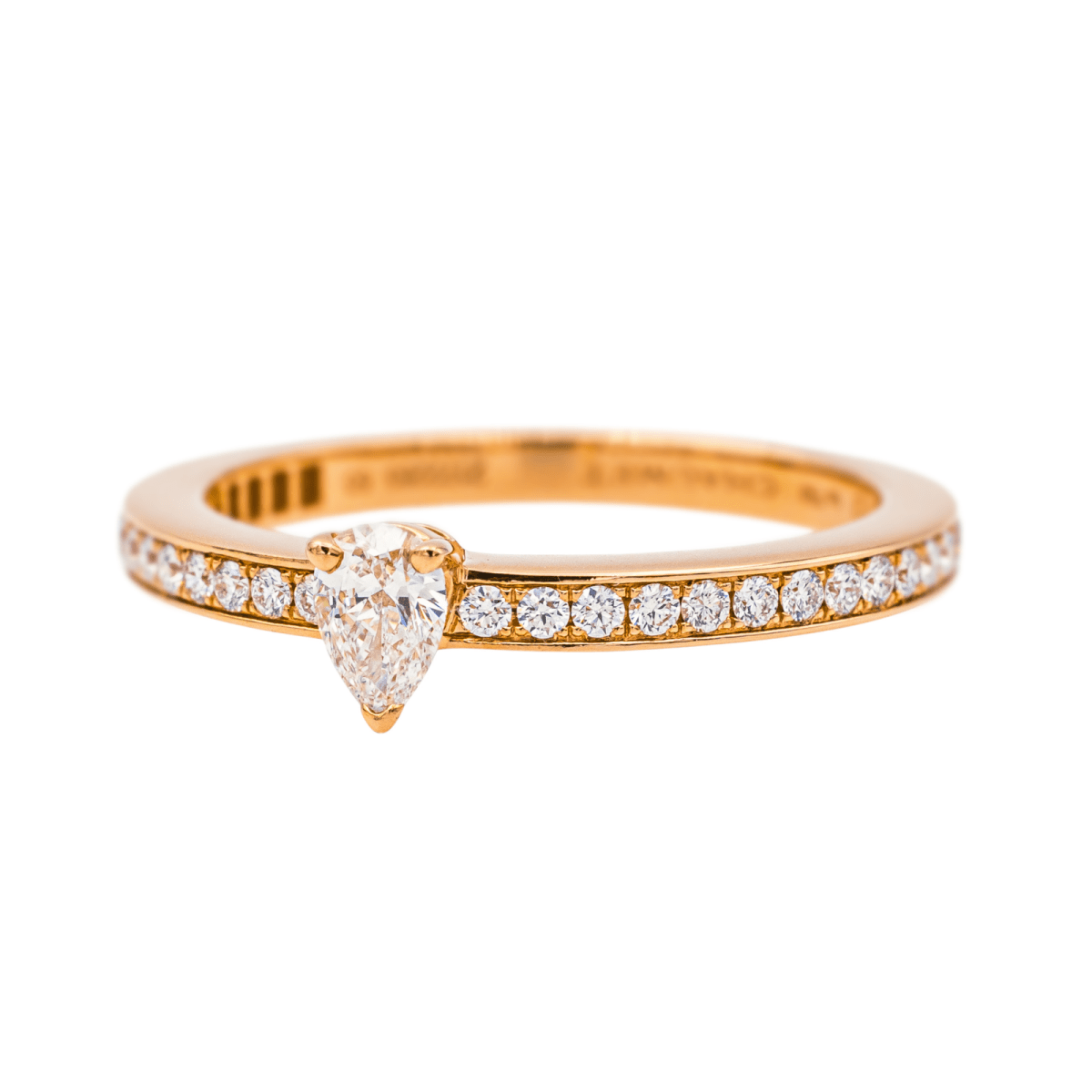 Bague Solitaire CHAUMET "Joséphine Éclat d'Éternité" en or rose et diamants - Castafiore
