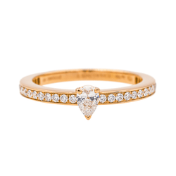 Bague Solitaire CHAUMET "Joséphine Éclat d'Éternité" en or rose et diamants - Castafiore