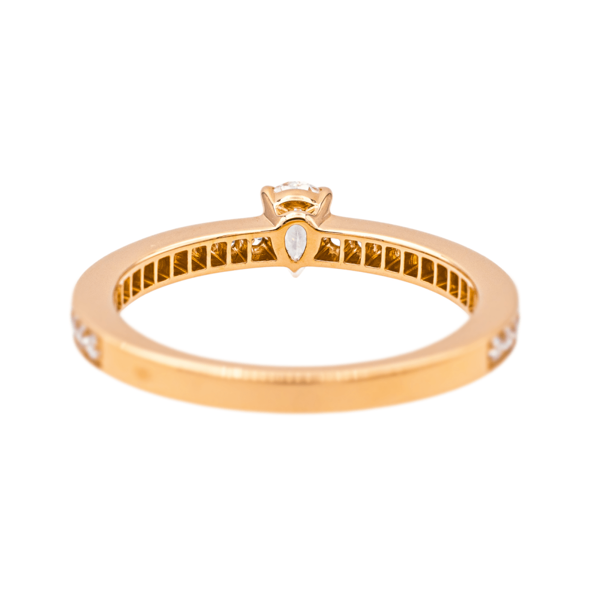 Bague Solitaire CHAUMET "Joséphine Éclat d'Éternité" en or rose et diamants - Castafiore