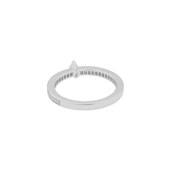 Bague Solitaire CHAUMET "Triomphe de Chaumet" en platine et diamants - Castafiore