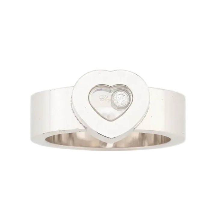 Bague Solitaire CHOPARD "Happy Diamonds" en or blanc et diamant - Castafiore