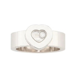 Bague Solitaire CHOPARD "Happy Diamonds" en or blanc et diamant - Castafiore