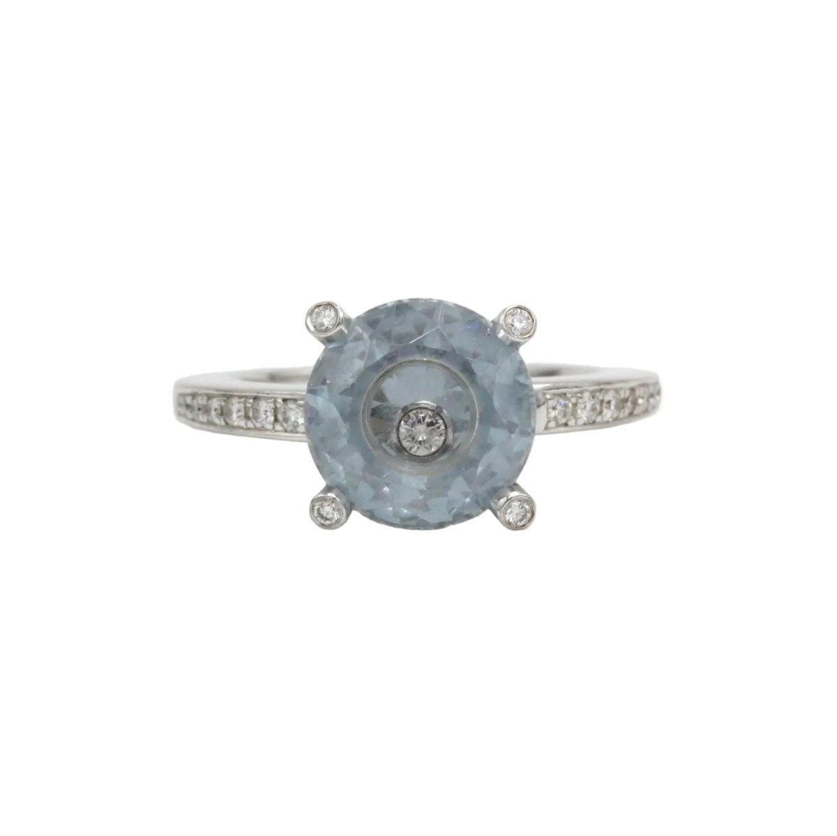 Bague Solitaire CHOPARD "Happy So" en or blanc et diamants - Castafiore