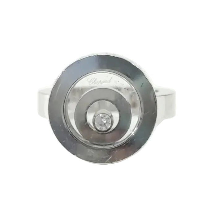Bague Solitaire CHOPARD "Happy Spirit" en or blanc et diamant - Castafiore