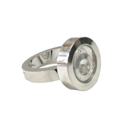 Bague Solitaire CHOPARD "Happy Spirit" en or blanc et diamant - Castafiore