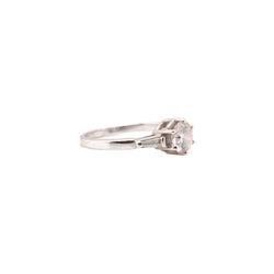 Bague solitaire diamant en platine