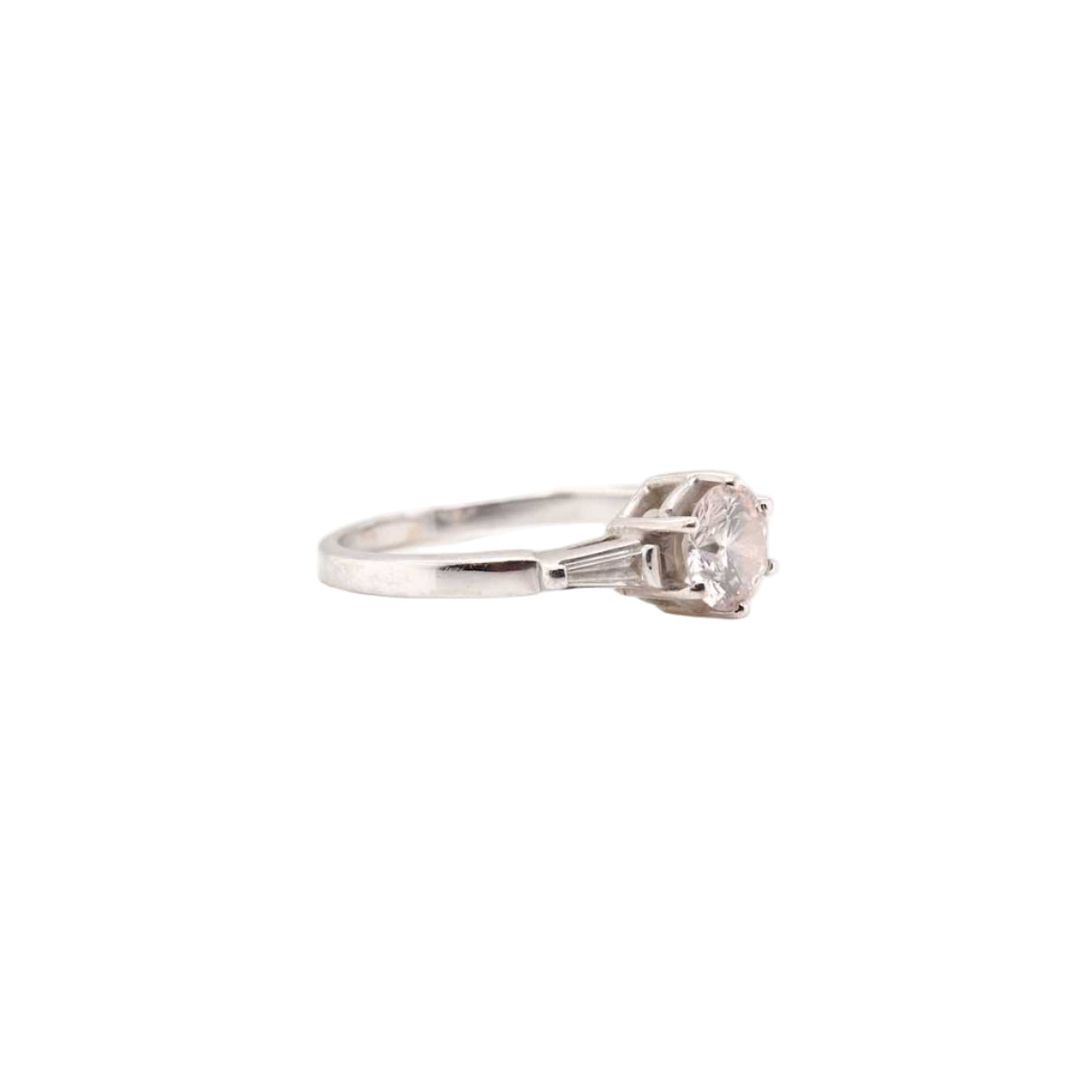 Bague solitaire diamant en platine