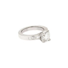 Bague Solitaire Diamant 2 Carats Or Gris 18 Carats (Certificat) - Castafiore