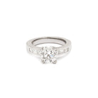 Bague Solitaire Diamant 2 Carats Or Gris 18 Carats (Certificat) - Castafiore