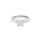 Bague Solitaire Diamant 2 Carats Or Gris 18 Carats (Certificat) - Castafiore