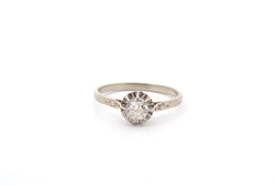 Bague solitaire diamant en or blanc 18k - Castafiore
