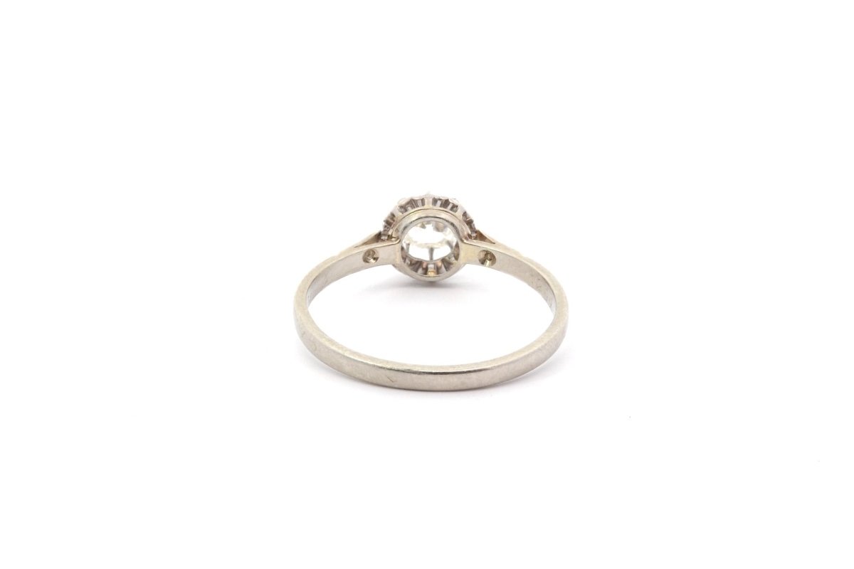 Bague solitaire diamant en or blanc 18k - Castafiore