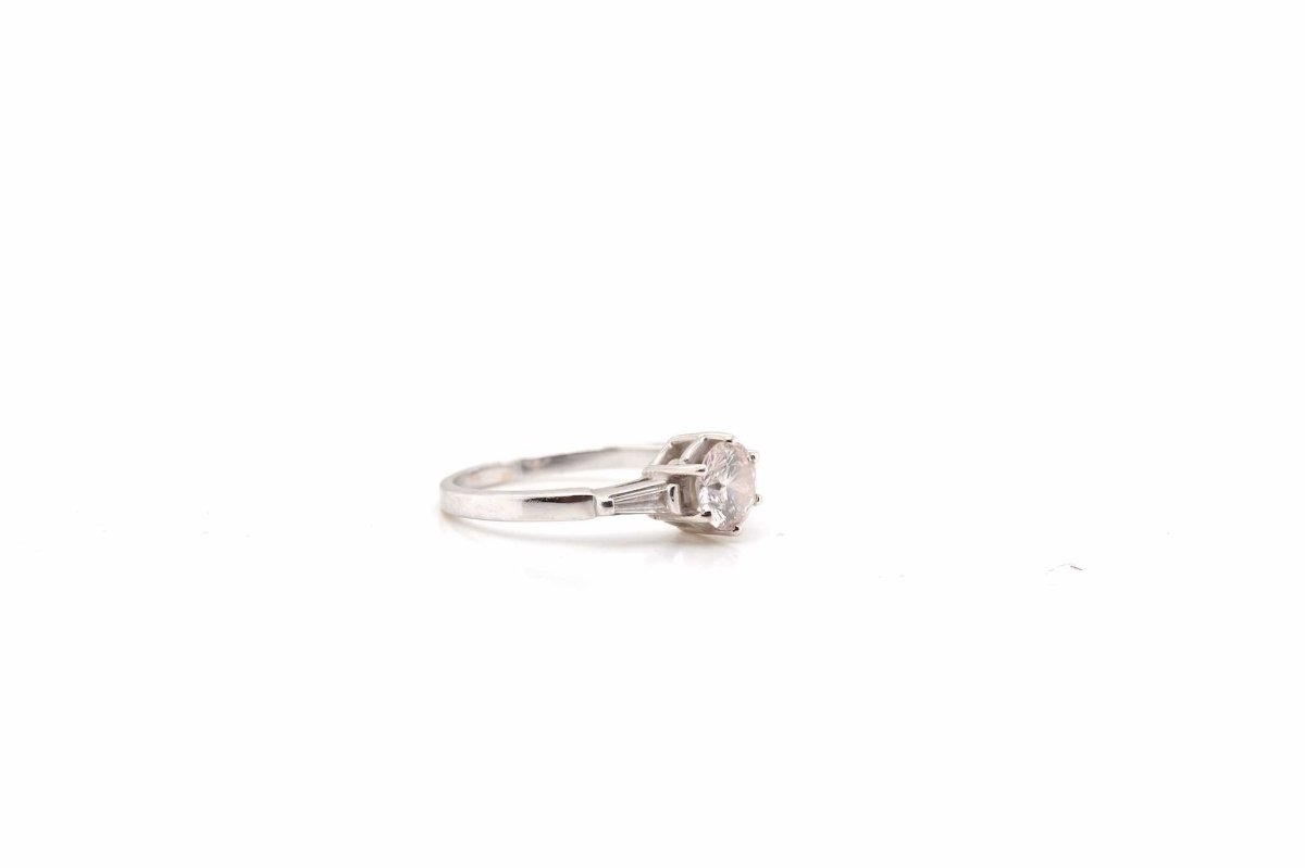 Bague solitaire diamant en platine - Castafiore