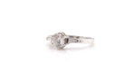 Bague solitaire diamant en platine - Castafiore