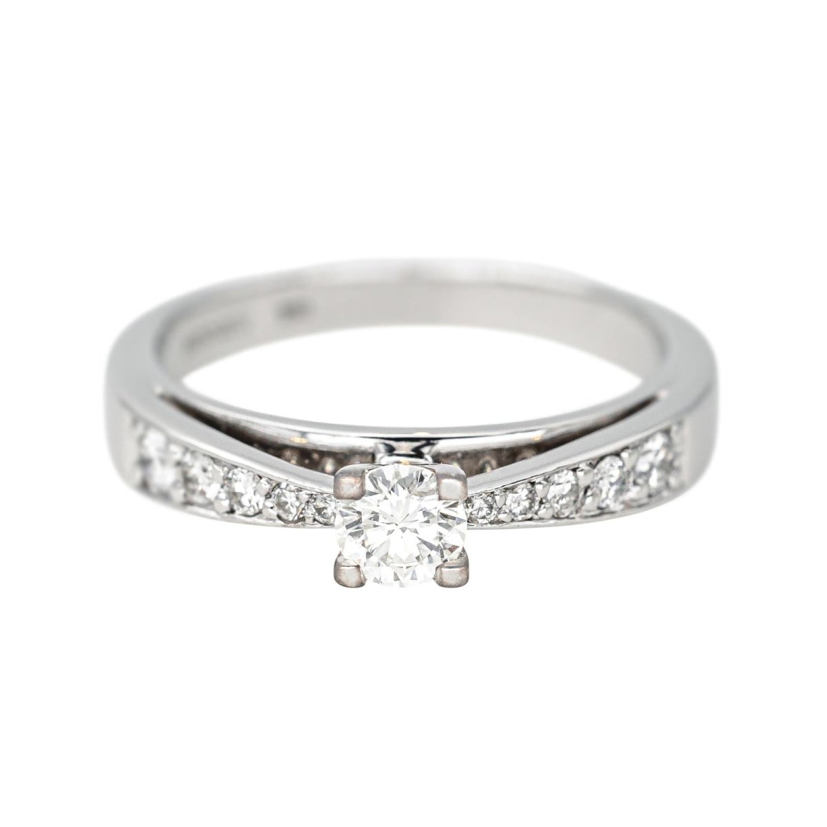 Bague Solitaire DIAMANTI en or blanc et diamants - Castafiore