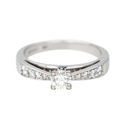 Bague Solitaire DIAMANTI en or blanc et diamants - Castafiore