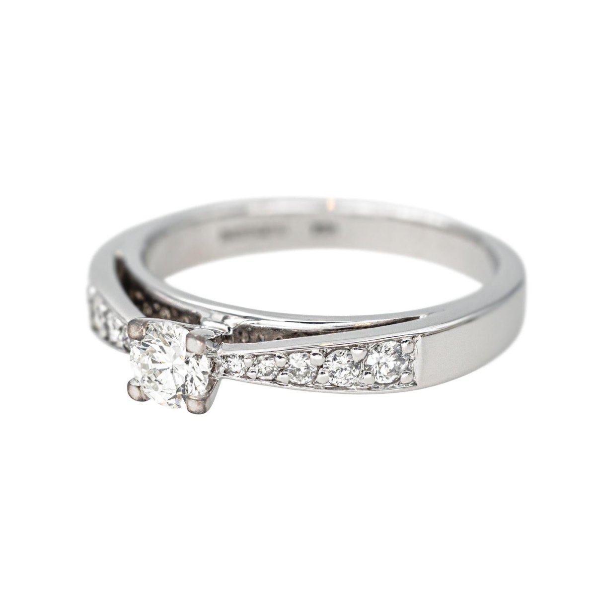 Bague Solitaire DIAMANTI en or blanc et diamants - Castafiore