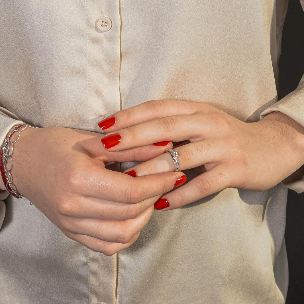 Bague Solitaire DIAMANTI en or blanc et diamants - Castafiore