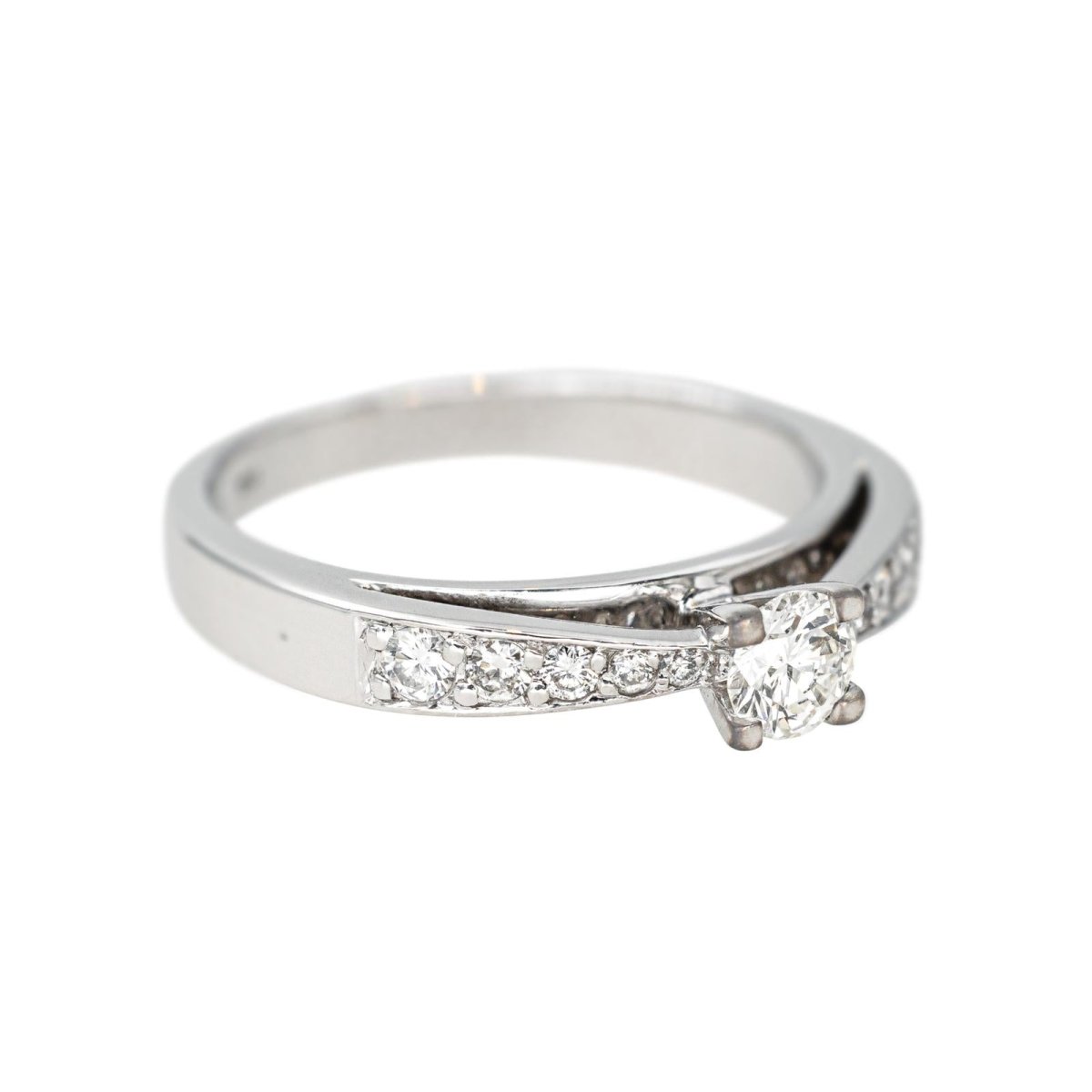 Bague Solitaire DIAMANTI en or blanc et diamants - Castafiore