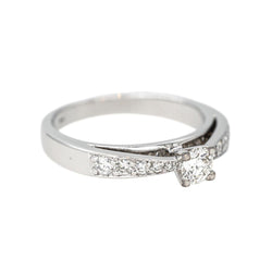Bague Solitaire DIAMANTI en or blanc et diamants - Castafiore