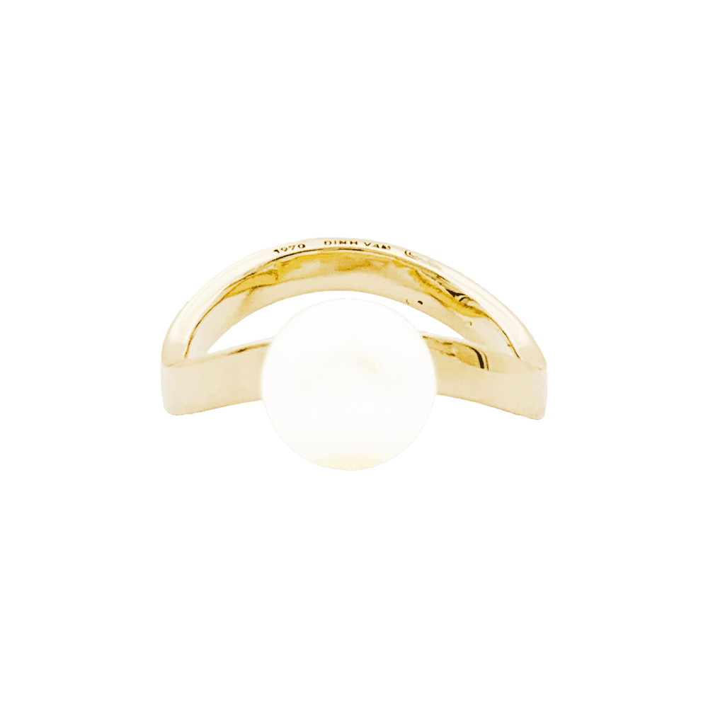 Bague Solitaire DINH VAN en or jaune et perle - Castafiore
