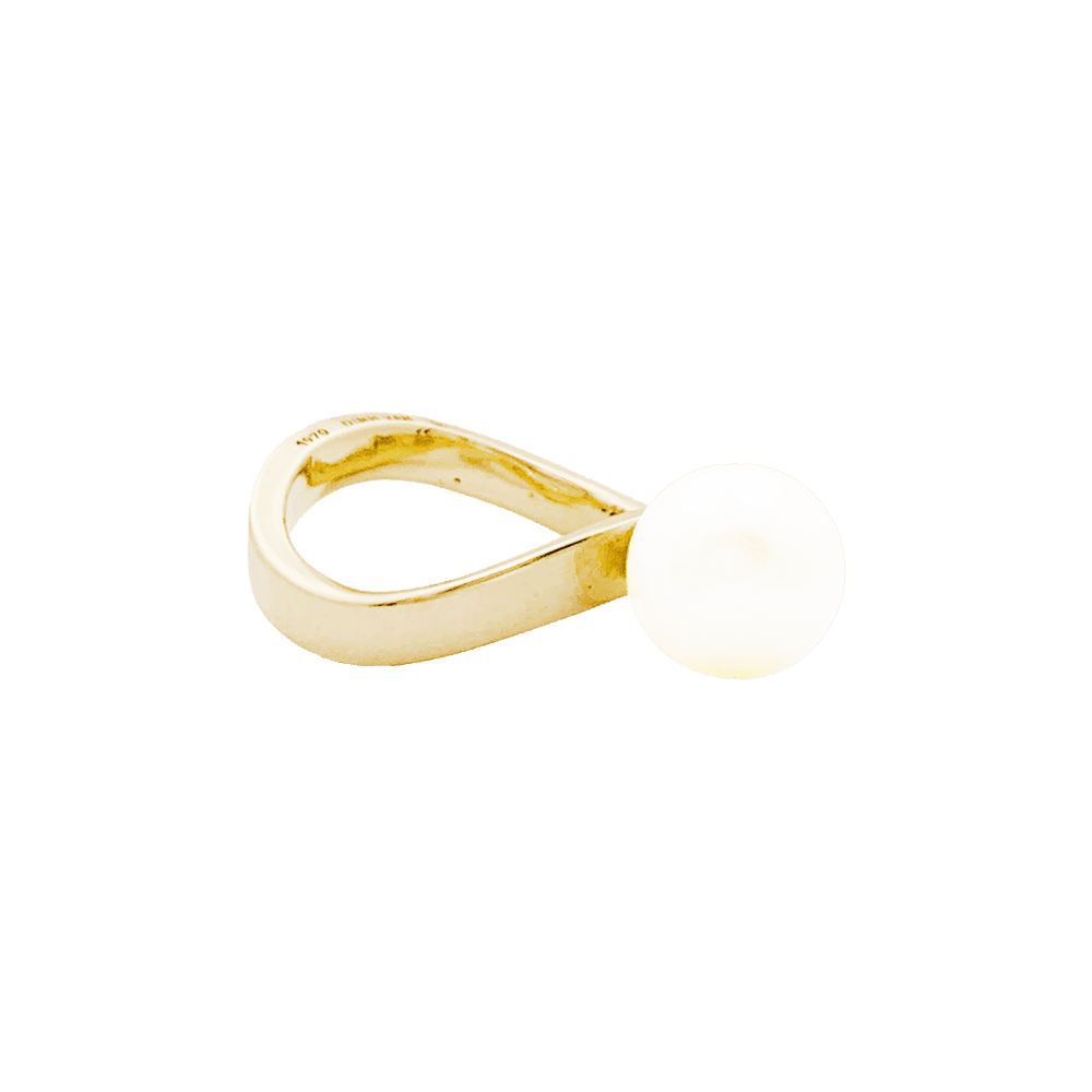 Bague Solitaire DINH VAN en or jaune et perle - Castafiore