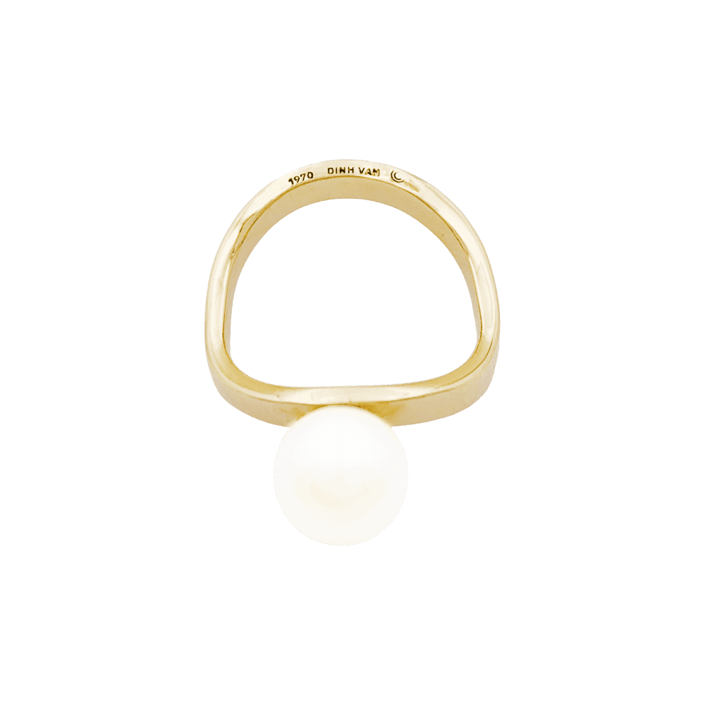 Bague Solitaire DINH VAN en or jaune et perle - Castafiore
