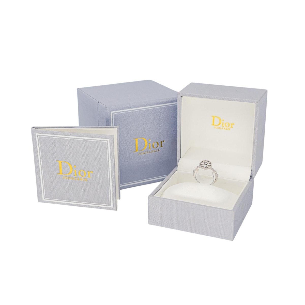 Bague Solitaire DIOR "Rose des Vents" en or blanc et diamants - Castafiore