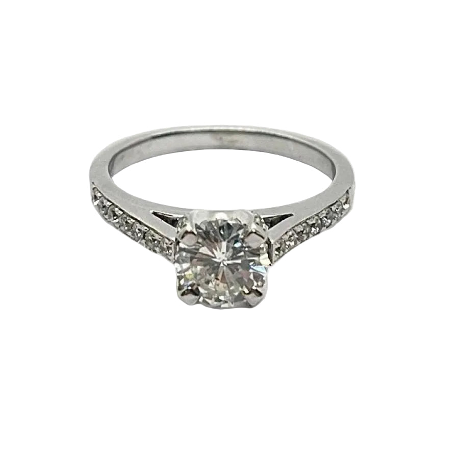 Bague Solitaire en or 18 K et diamants - Castafiore