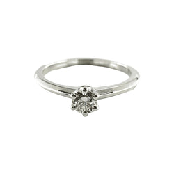 Bague Solitaire en or blanc diamant - Castafiore