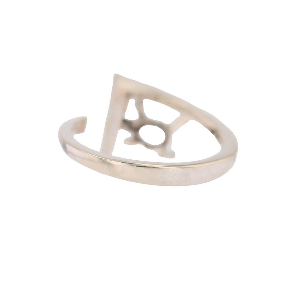 Bague Solitaire en or blanc et aigue - marine - Castafiore