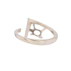 Bague Solitaire en or blanc et aigue - marine - Castafiore