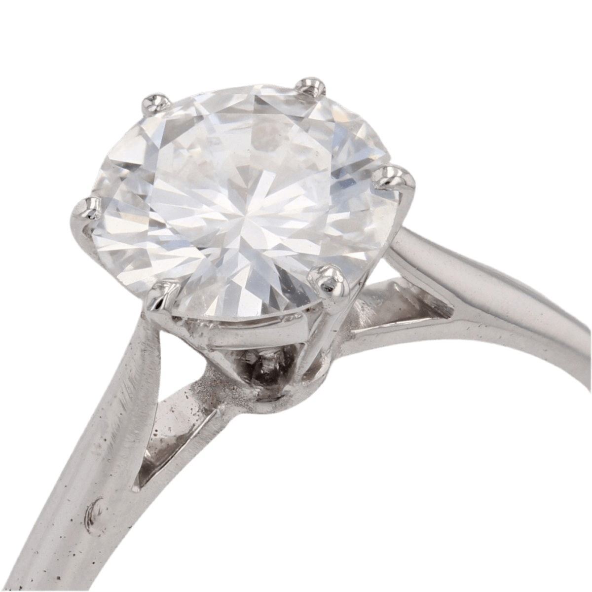 Bague Solitaire en or blanc et diaamnts - Castafiore