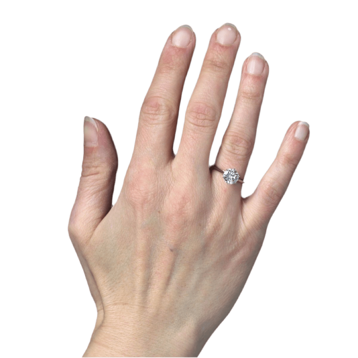 Bague Solitaire en or blanc et diaamnts - Castafiore