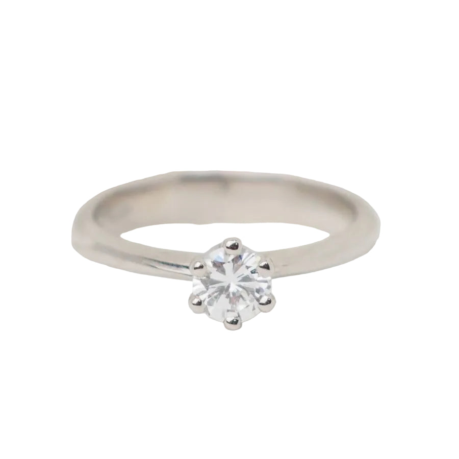 Bague solitaire en or blanc et diamant 0.34ct - Castafiore