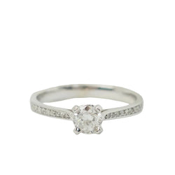 Bague solitaire en or blanc et diamant 0.35ct - Castafiore