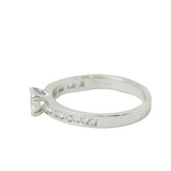 Bague solitaire en or blanc et diamant 0.37ct - Castafiore