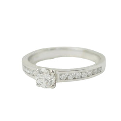 Bague solitaire en or blanc et diamant 0.37ct - Castafiore