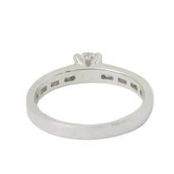 Bague solitaire en or blanc et diamant 0.37ct - Castafiore