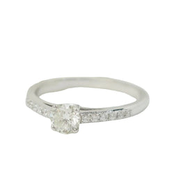 Bague solitaire en or blanc et diamant 0.41ct - Castafiore