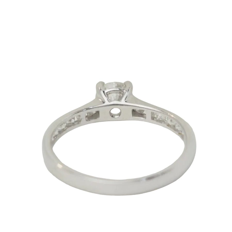 Bague solitaire en or blanc et diamant 0.48ct - Castafiore