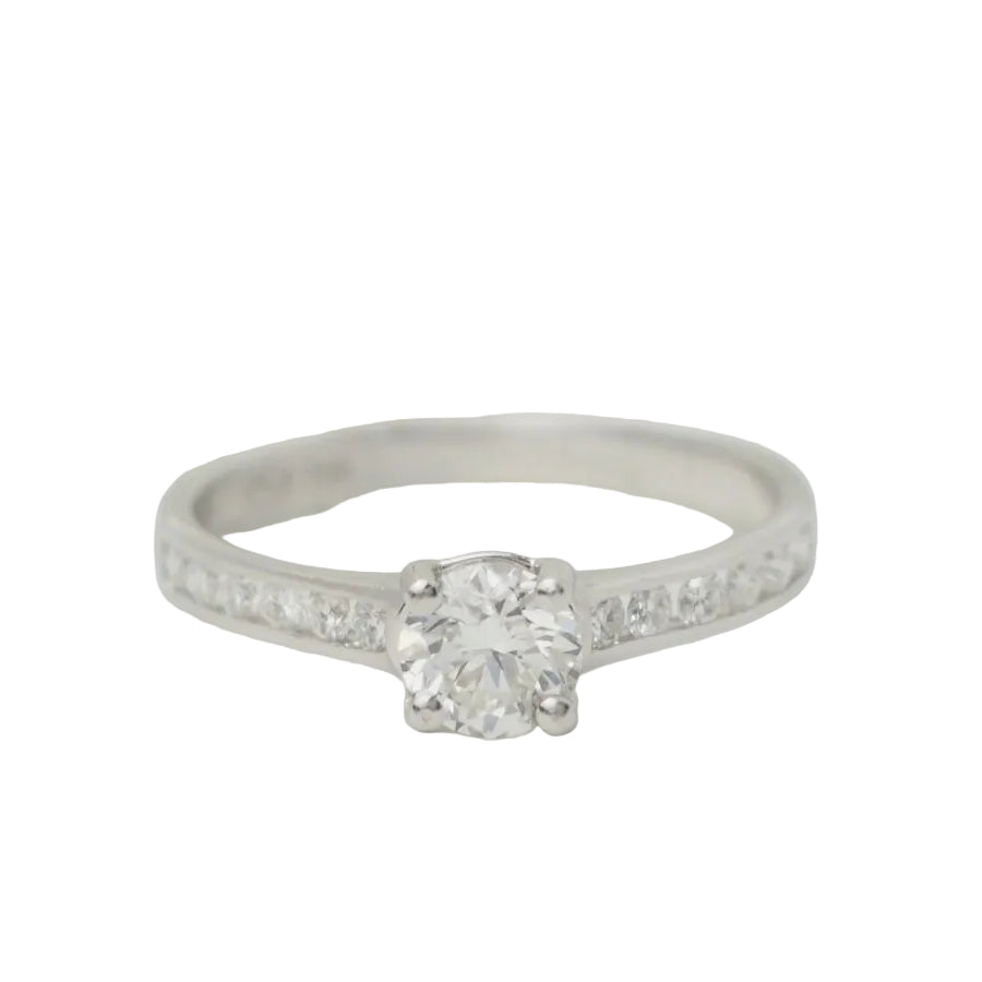 Bague solitaire en or blanc et diamant 0.48ct - Castafiore
