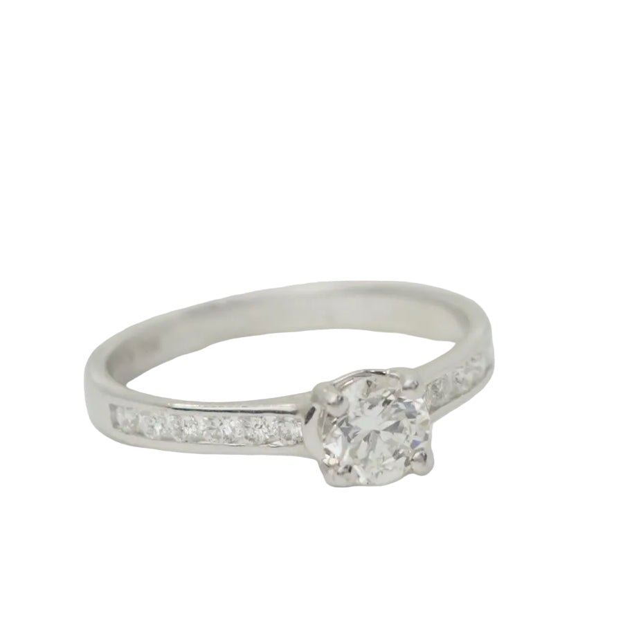Bague solitaire en or blanc et diamant 0.48ct - Castafiore