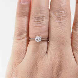 Bague solitaire en or blanc et diamant 0.51ct - Castafiore