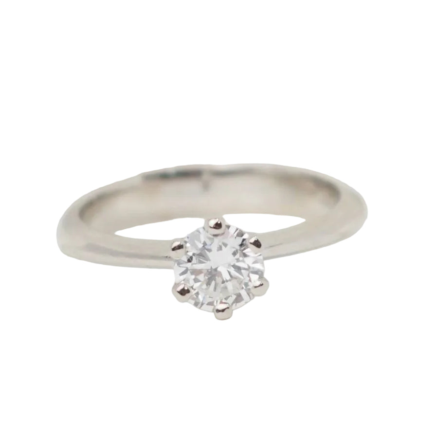 Bague solitaire en or blanc et diamant 0.53ct - Castafiore