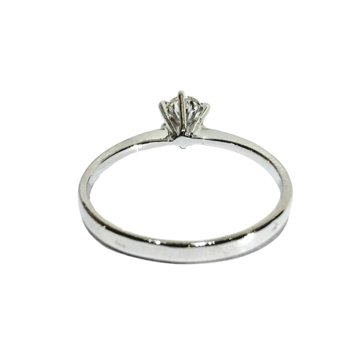 Bague Solitaire en or blanc et diamant - Castafiore