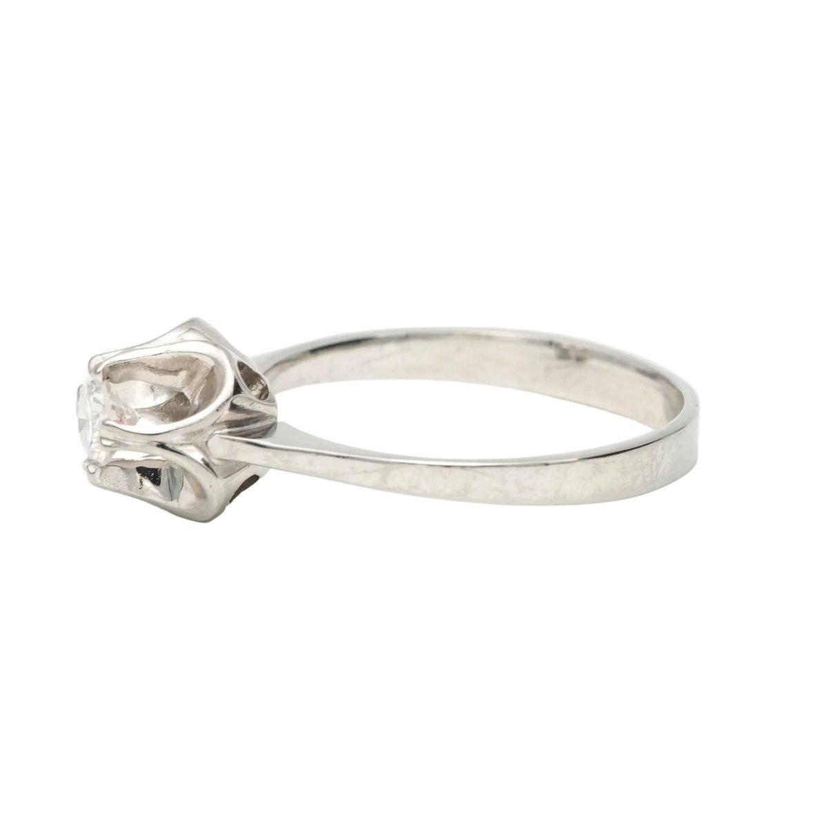 Bague Solitaire en or blanc et diamant - Castafiore
