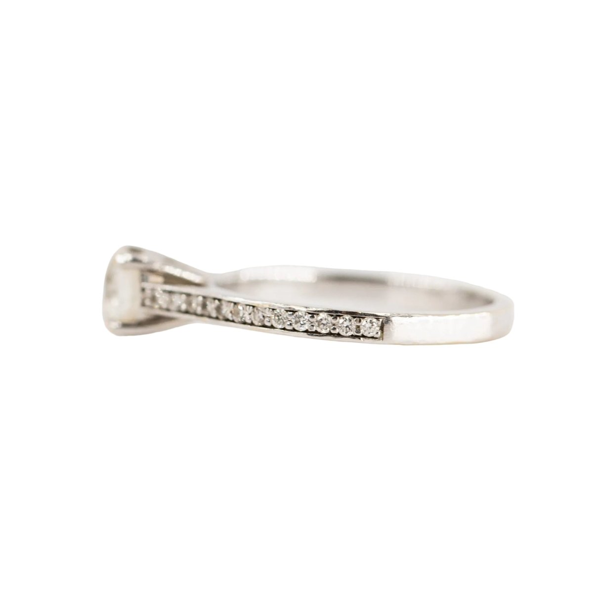 Bague Solitaire en or blanc et diamant - Castafiore